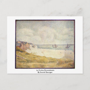 Le Crotoy stroomafwaarts door Seurat Georges Briefkaart