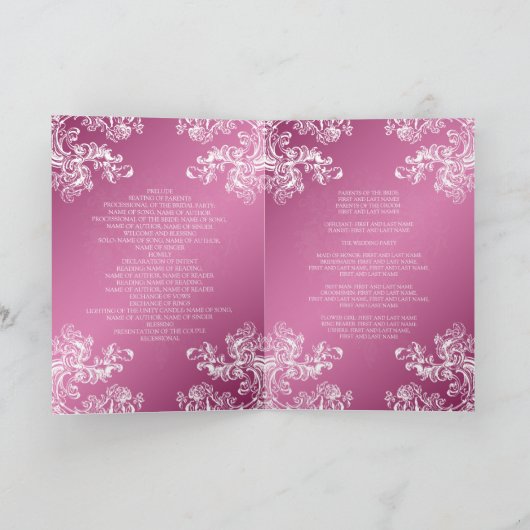 Le cru de programme de mariage tourbillonne le (Intérieur)