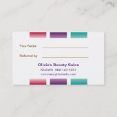 Le cru fleurit la carte de référence de salon de (Dos)