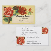 Le cru fleurit le modèle de carte de visite (Devant / Derrière)