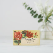 Le cru fleurit le modèle de carte de visite (Debout devant)