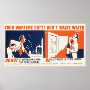 Le cru font pas affiche de WPA des eaux usées