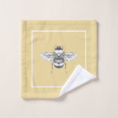 Le cru gaffent des abeilles et le jaune d'été (Gant de toilette)