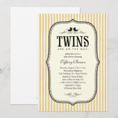 Le cru jumelle des invitations de baby shower (Devant / Derrière)