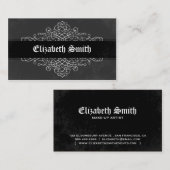 Le cru raye le noir de carte de visite (Devant / Derrière)