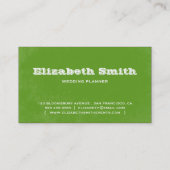 Le cru raye le vert de carte de visite (Dos)