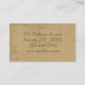 Le cru réserve le carte de visite (Dos)