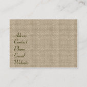 Le cru rêve le carte de visite (Dos)