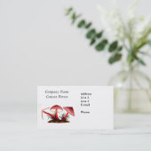 Le cru rouge répand carte de visite (Debout devant)