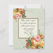 Le cru s'est levé carte d'invitation de réception (Dos)