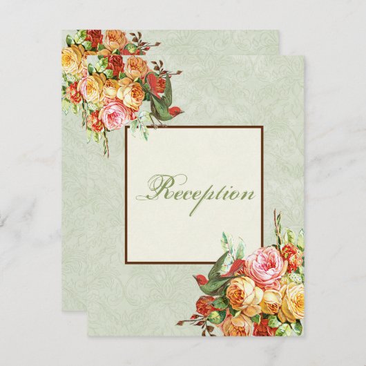 Le cru s'est levé carte d'invitation de réception (Devant / Derrière)