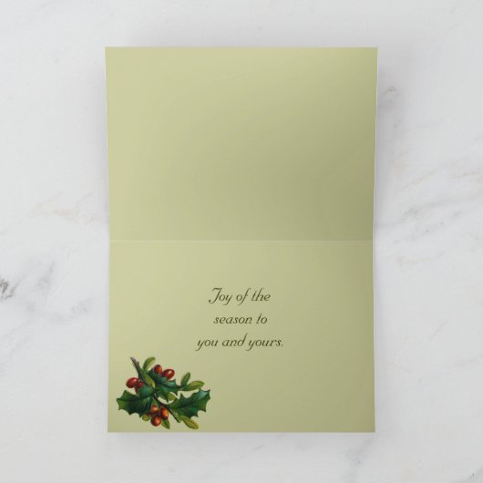 Le cru soutient la carte de Noël (Intérieur)