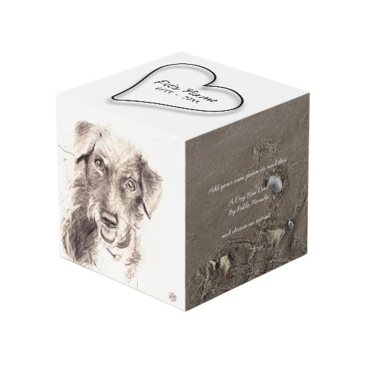 Le cube commémoratif en photo d'animaux familiers (Angle devant)