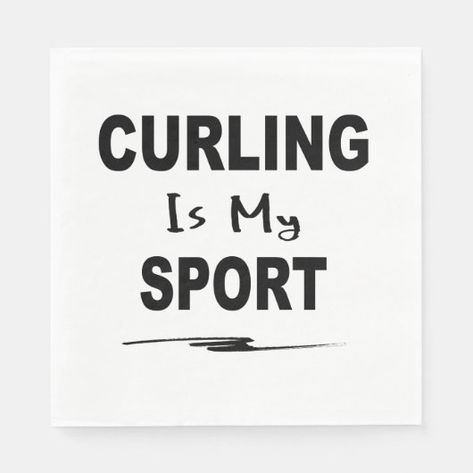 Le curling est ma serviette en papier sport (Devant)