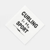 Le curling est ma serviette en papier sport (Coin)