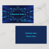 Le Cyber bleu fait le tour du carte de visite (Devant / Derrière)