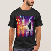 Le Cyberpunk Solitaire Dans La Pluie T-Shirt (Devant)