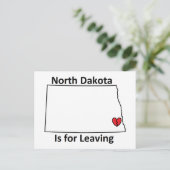 Le Dakota du Nord est pour quitter la carte postal (Debout devant)