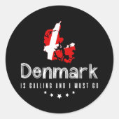 Le Danemark Appelle Et Je Dois Aller Sticker (Devant)