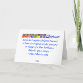 Le dauphin rêve la carte de note (Dos)