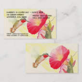 LE ~ DE CARTES DE VISITE DE COLIBRI FONT UNE (Devant / Derrière)