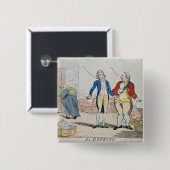 Le Deficit, 1788 Vierkante Button 5,1 Cm (Voorkant /achterkant)