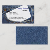 Le denim a conçu le carte de visite (Devant / Derrière)