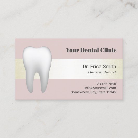 Le dentiste rougissent rose et rendez-vous (Devant)