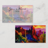 Le désert peint par le Carte de visite du coucher  (Devant / Derrière)