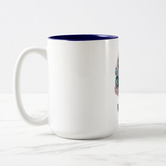 Le design de la Mug de typographie vibrante (Gauche)