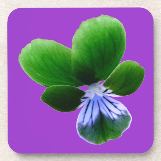 Le Dessous de verre de liège de Pansy Vert (Devant)