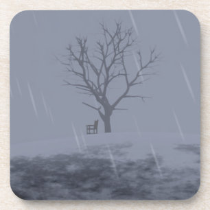 Le Dessous de verre de liège froid d'hiver