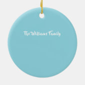 Le deuxième ornement de Noël de Snowman Baby (Dos)