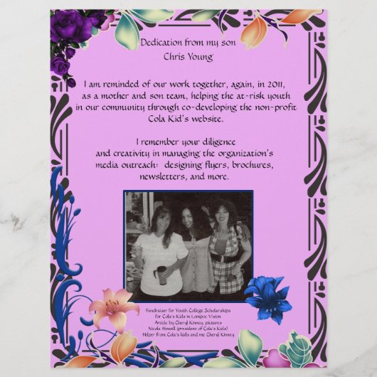 Le dévouement de mon fils pour le papier personnal (Devant)