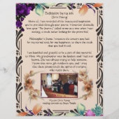 Le dévouement de mon fils pour le papier personnal (Dos)