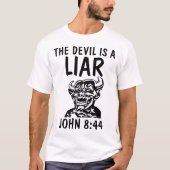 LE DIABLE EST UN MENTEUR, T-shirts chrétiens (Devant)