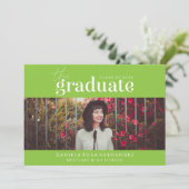 LE DIPLÔME | INVITATION DE DIPLÔME PHOTO (Debout devant)