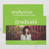 LE DIPLÔME | INVITATION DE DIPLÔME PHOTO (Devant / Derrière)