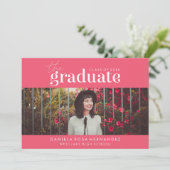 LE DIPLÔME | INVITATION DE DIPLÔME PHOTO (Debout devant)