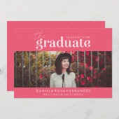 LE DIPLÔME | INVITATION DE DIPLÔME PHOTO (Devant / Derrière)