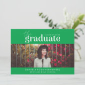 LE DIPLÔME | INVITATION DE DIPLÔME PHOTO (Debout devant)