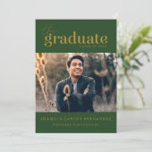 LE DIPLÔME | INVITATION DE DIPLÔME PHOTO (Debout devant)