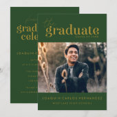 LE DIPLÔME | INVITATION DE DIPLÔME PHOTO (Devant / Derrière)