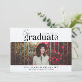 LE DIPLÔME | INVITATION DE DIPLÔME PHOTO (Debout devant)