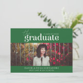 LE DIPLÔME | INVITATION DE DIPLÔME PHOTO (Debout devant)