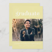 LE DIPLÔME | INVITATION DE DIPLÔME PHOTO (Devant / Derrière)