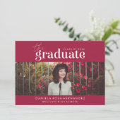 LE DIPLÔME | INVITATION DE DIPLÔME PHOTO (Debout devant)