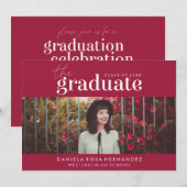 LE DIPLÔME | INVITATION DE DIPLÔME PHOTO (Devant / Derrière)