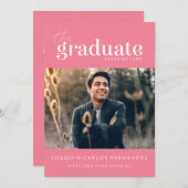 LE DIPLÔME | INVITATION DE DIPLÔME PHOTO (Devant / Derrière)