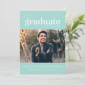 LE DIPLÔME | INVITATION DE DIPLÔME PHOTO (Debout devant)